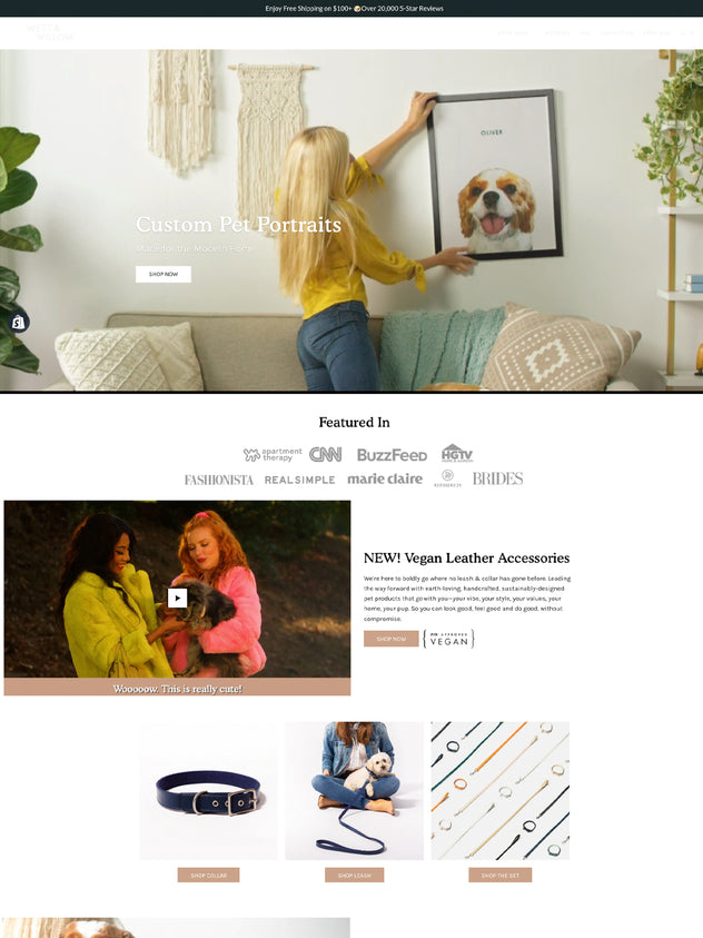 west and willow  Custom Built  Shopify Theme