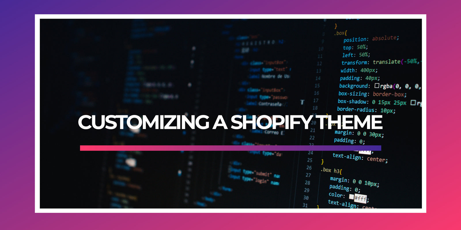 Customizing a Shopify theme