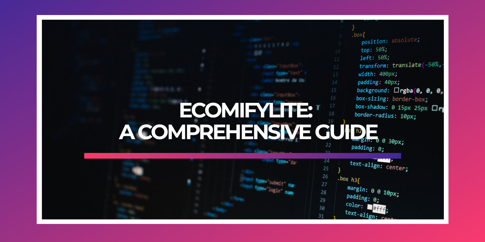 EcomifyLite: A Comprehensive Guide