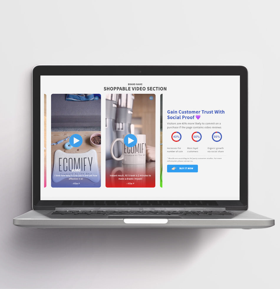 Shoppable Video Slider