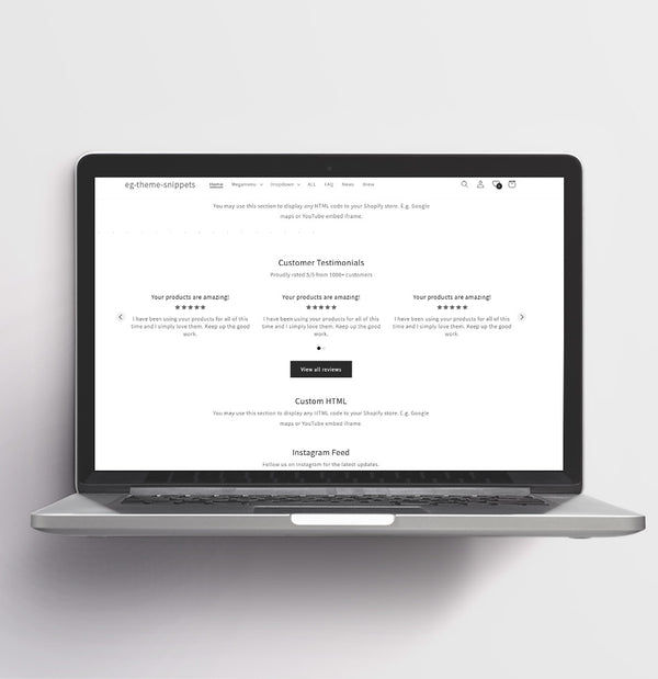 Shopify Testimonials For Dawn Theme
