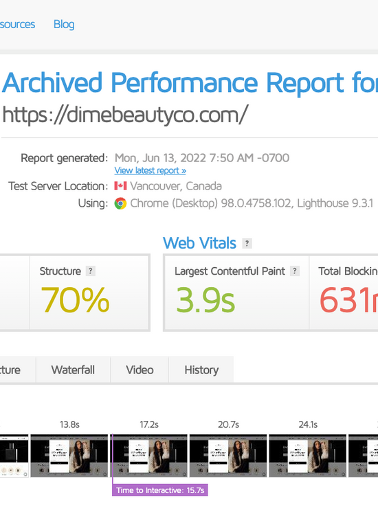 Optimisation de la vitesse